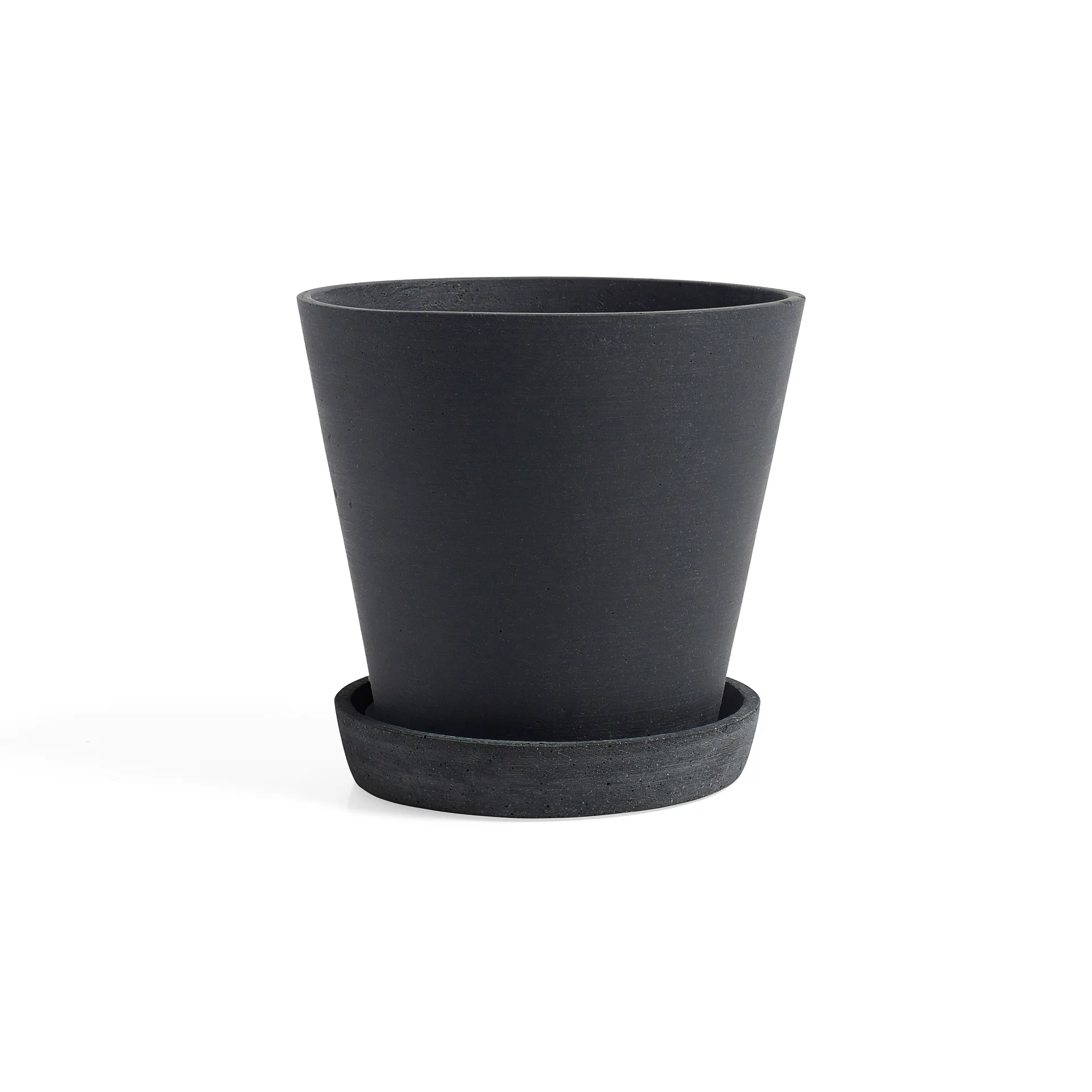 Vaso da fiori HAY con sottovaso XL, Nero HAY