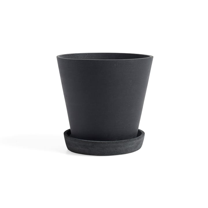 Vaso da fiori HAY con sottovaso XL - Nero - HAY