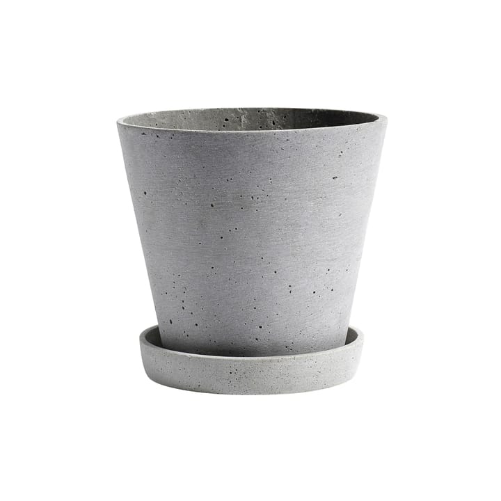 Vaso da fiori HAY con sottovaso XXL - Grigio - HAY