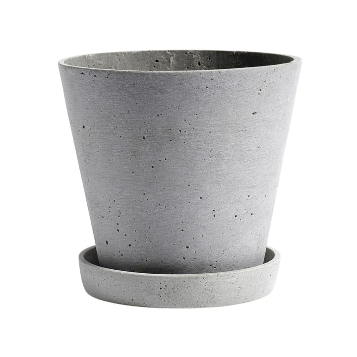 Vaso da fiori HAY con sottovaso XXXL - Grigio - HAY