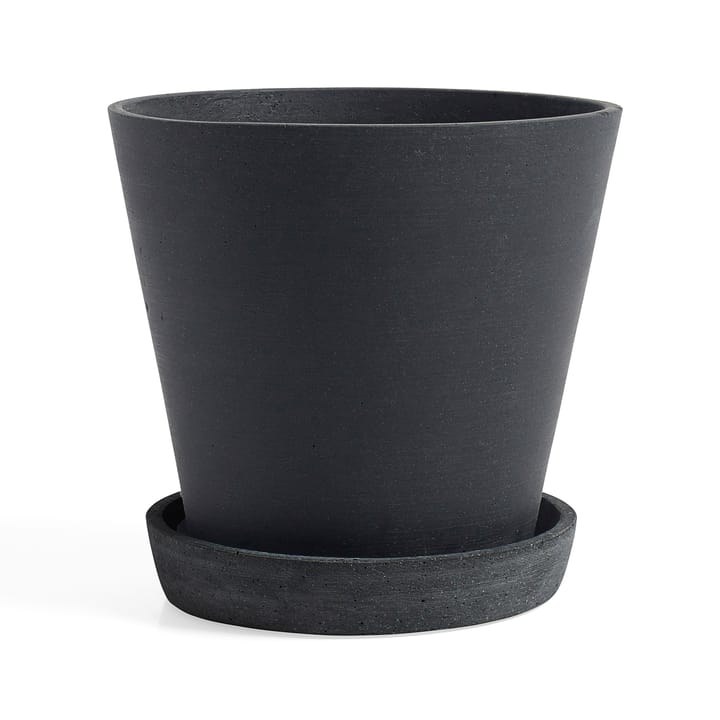 Vaso da fiori HAY con sottovaso XXXL - Nero - HAY