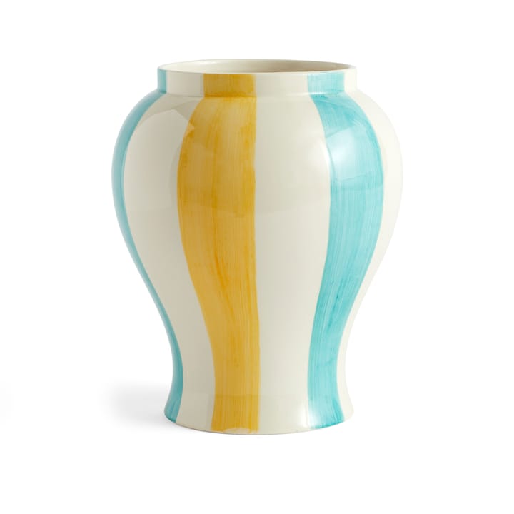 Vaso Sobremesa stripe L 25 cm - Verde-giallo - HAY