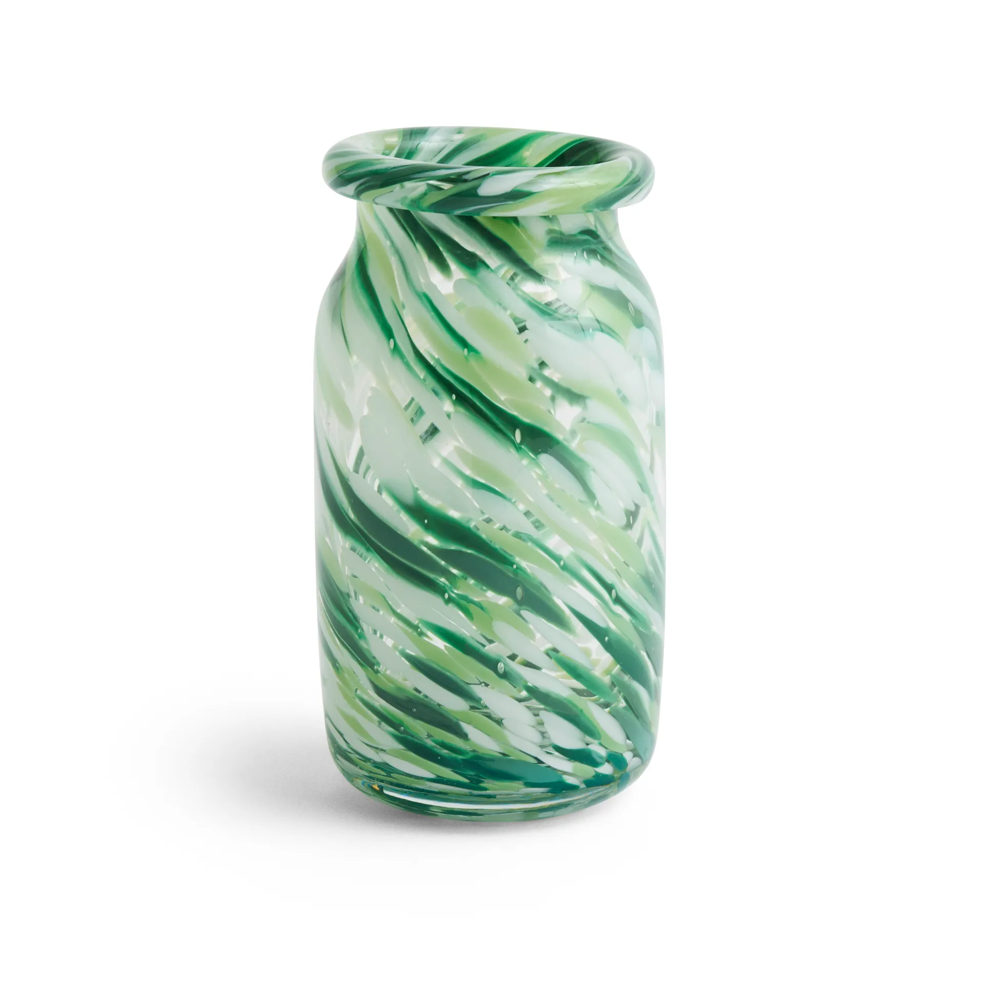 Vaso Splash Roll Neck S 20,5 cm, Green swirl HAY