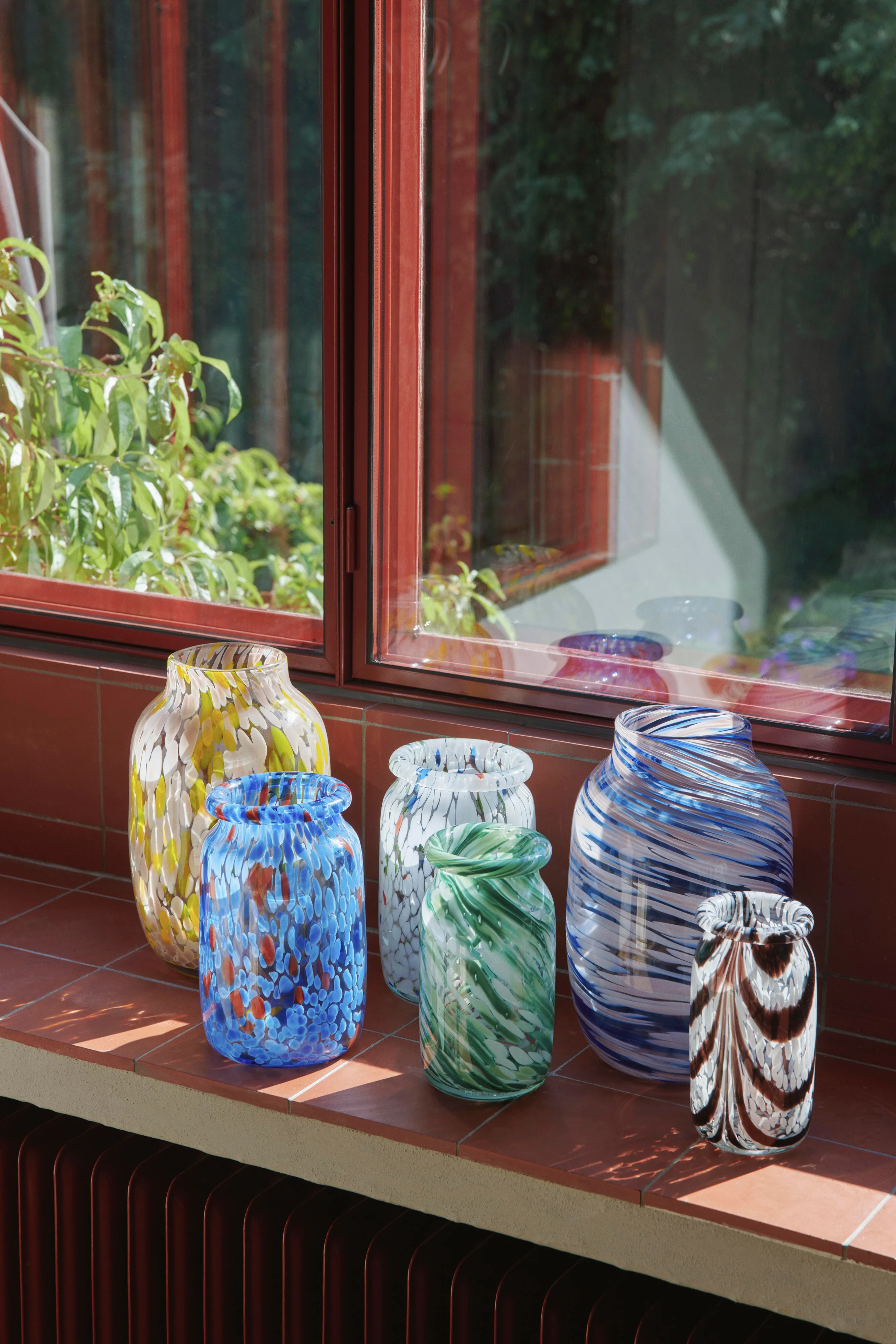 Vase Vénitien En Verre Évasé H&H Décoré 21cm - Fabriqué à La Main En Italie