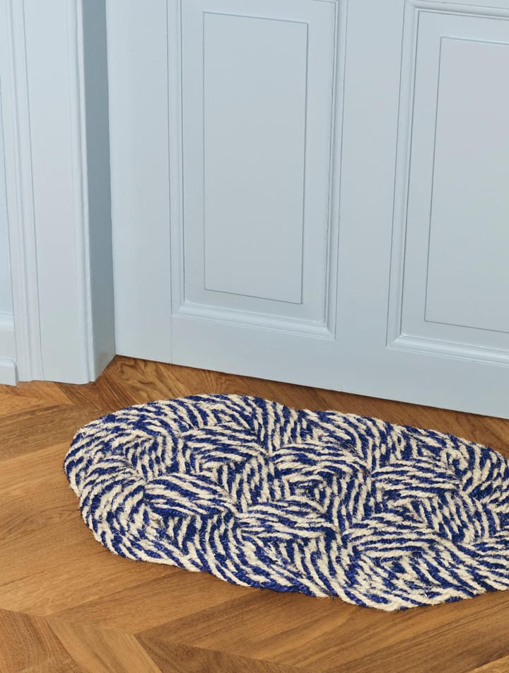 Zerbino Coco 40x80 cm, Swirl blue-off white HAY