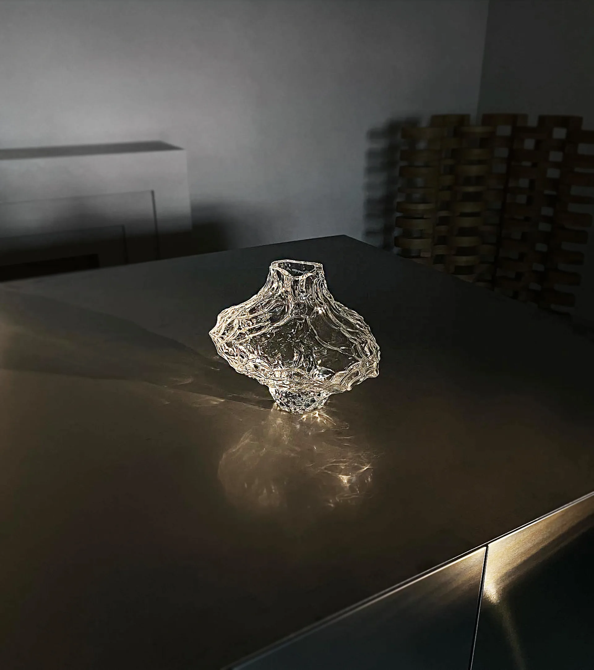 Vaso Canyon Large 23 cm, Clear Hein Studio