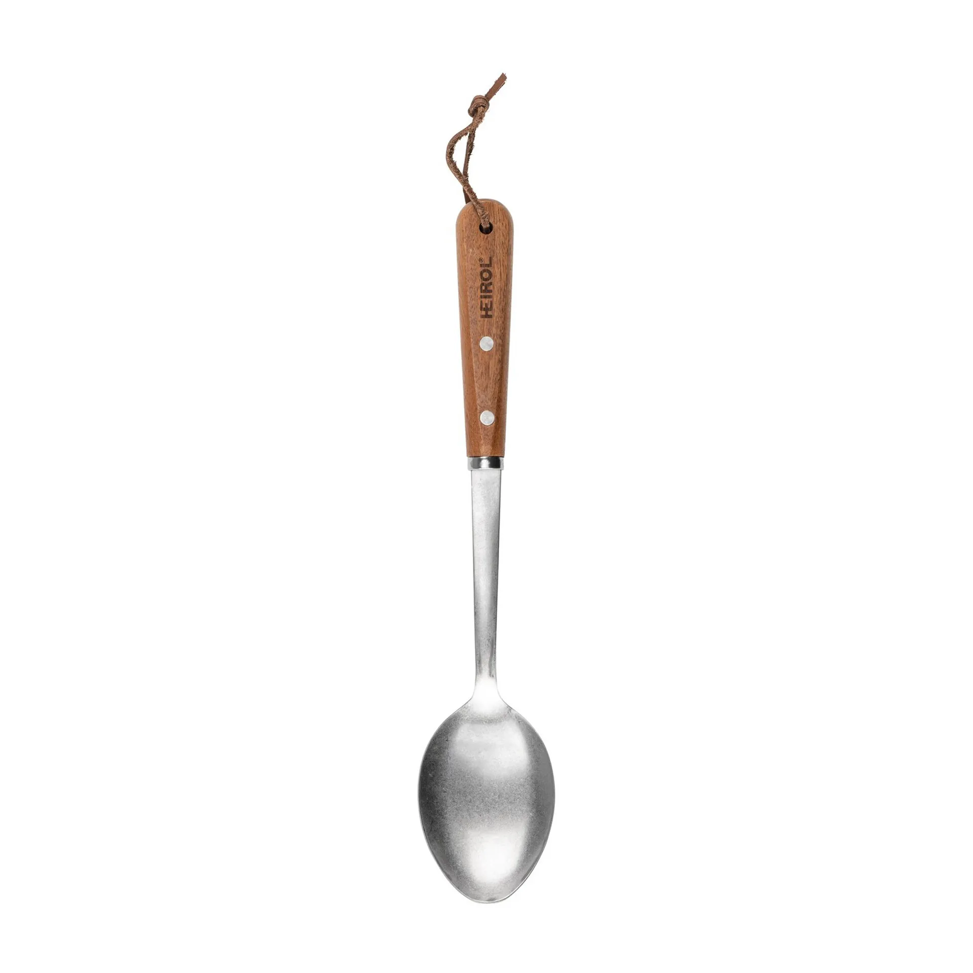 Cucchiaio da portata in acciaio inox 34 cm, Faggio Heirol