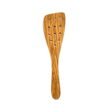 Mestolo forato Heirol in legno d'olivo - 32 cm - Heirol