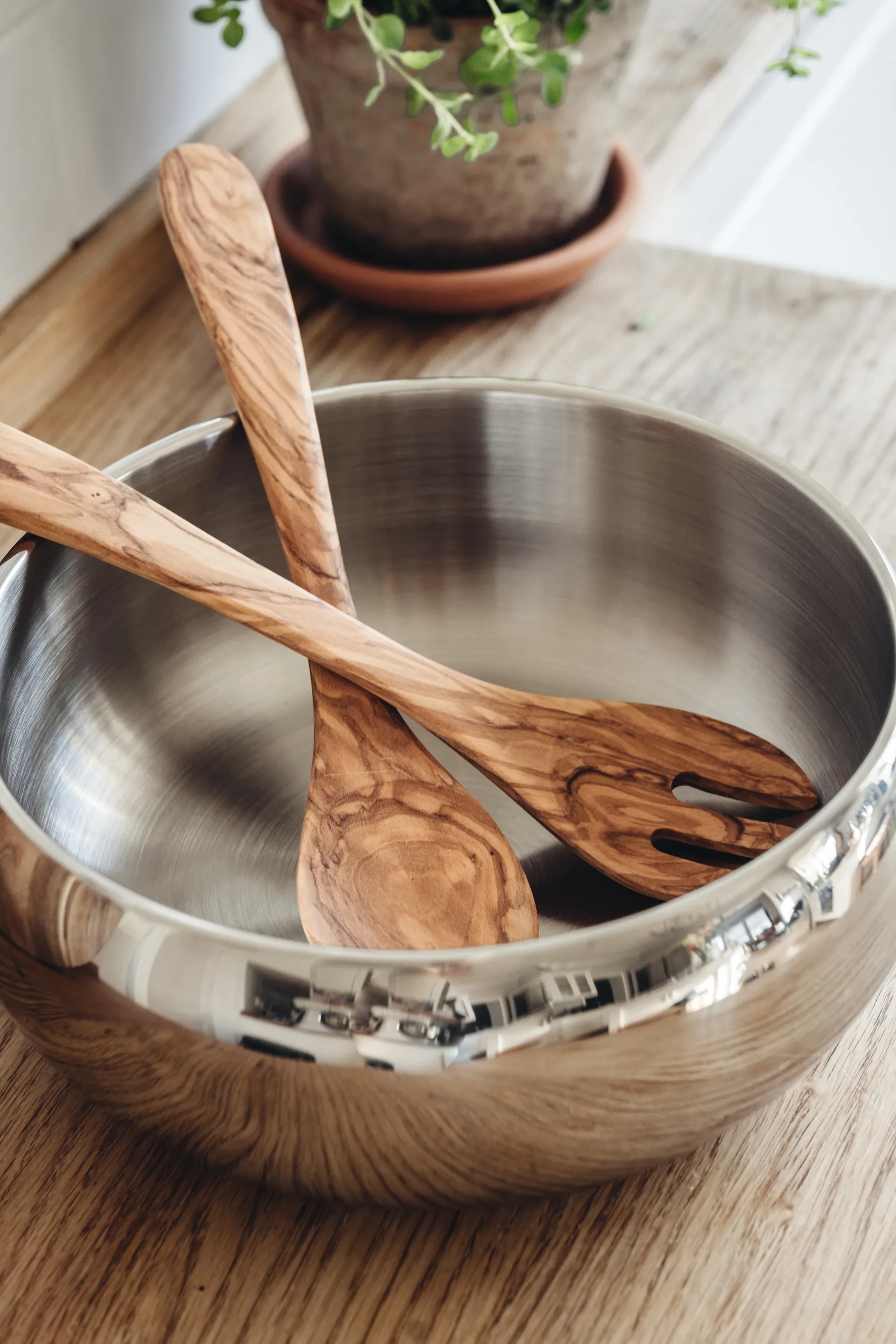 Posate da insalata Heirol in legno d'olivo, 2 pezzi, 30 cm Heirol