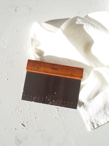 Raschietto per impasto con manico in legno - Rosenträ-acciaio inossidabile - Heirol