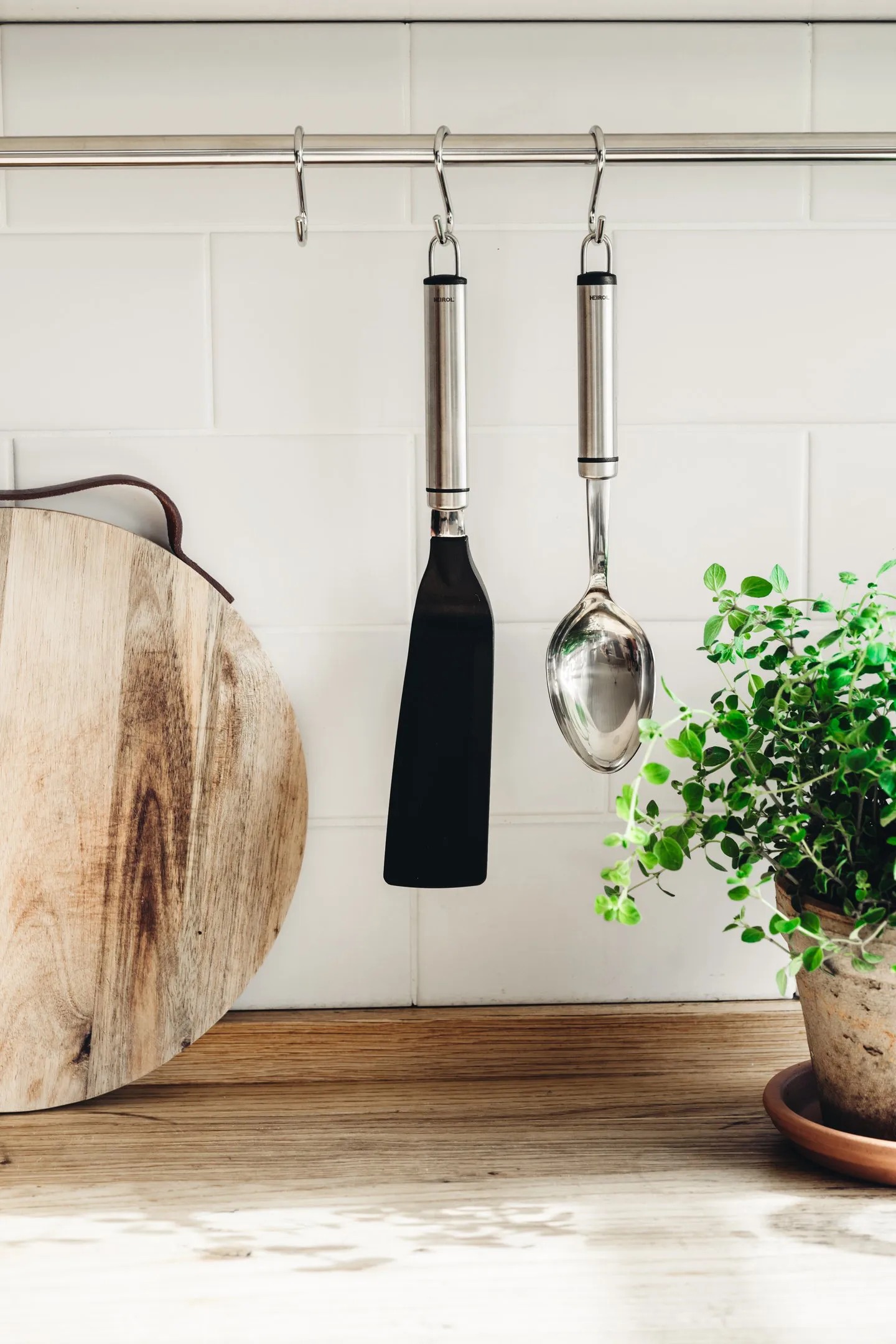 Spatola in nylon Heirol Steely , Nero-acciaio inossidabile Heirol