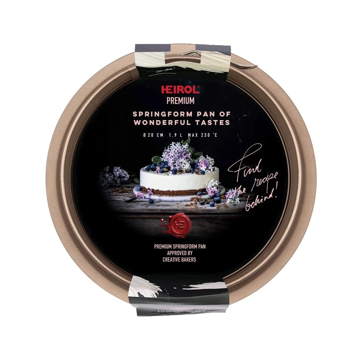 Stampo per dolci a cerniera Heirol color champagne, Ø 20 cm
​ Heirol