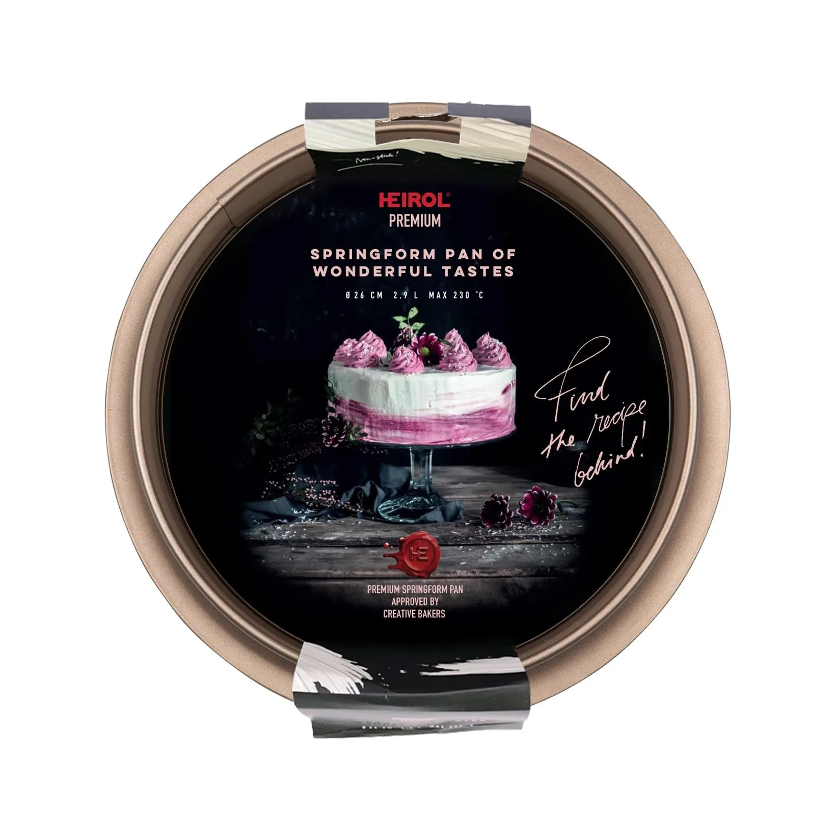 Stampo per dolci a cerniera Heirol color champagne, Ø 26 cm
​ Heirol