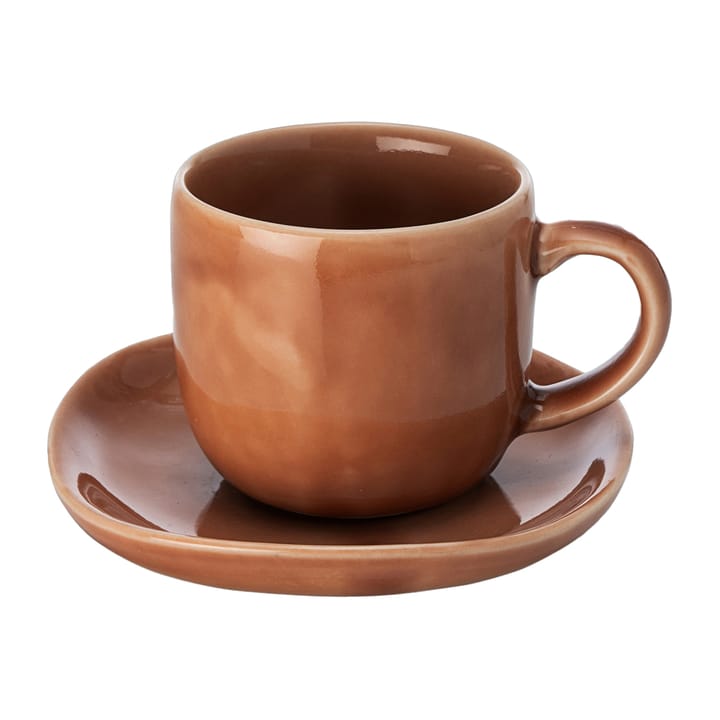 Tazza con piattino Heirol x Nosse Svelte 12 cl - Terracotta - Heirol