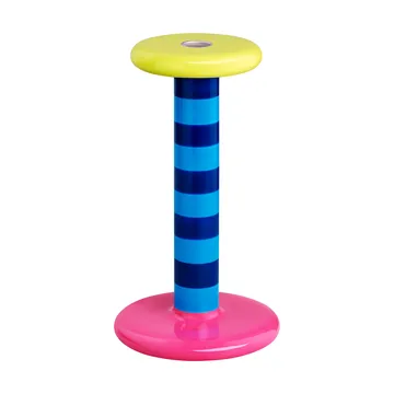 Candeliere Pesa High 23 cm - Sky blue-night blue stripe - Hem