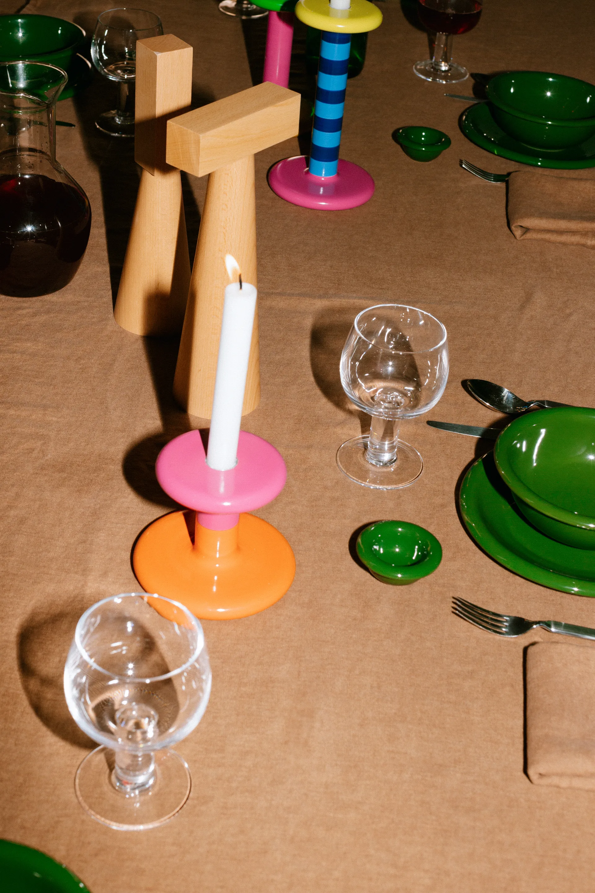 Candeliere Pesa Low 11 cm, Magenta-orange Hem