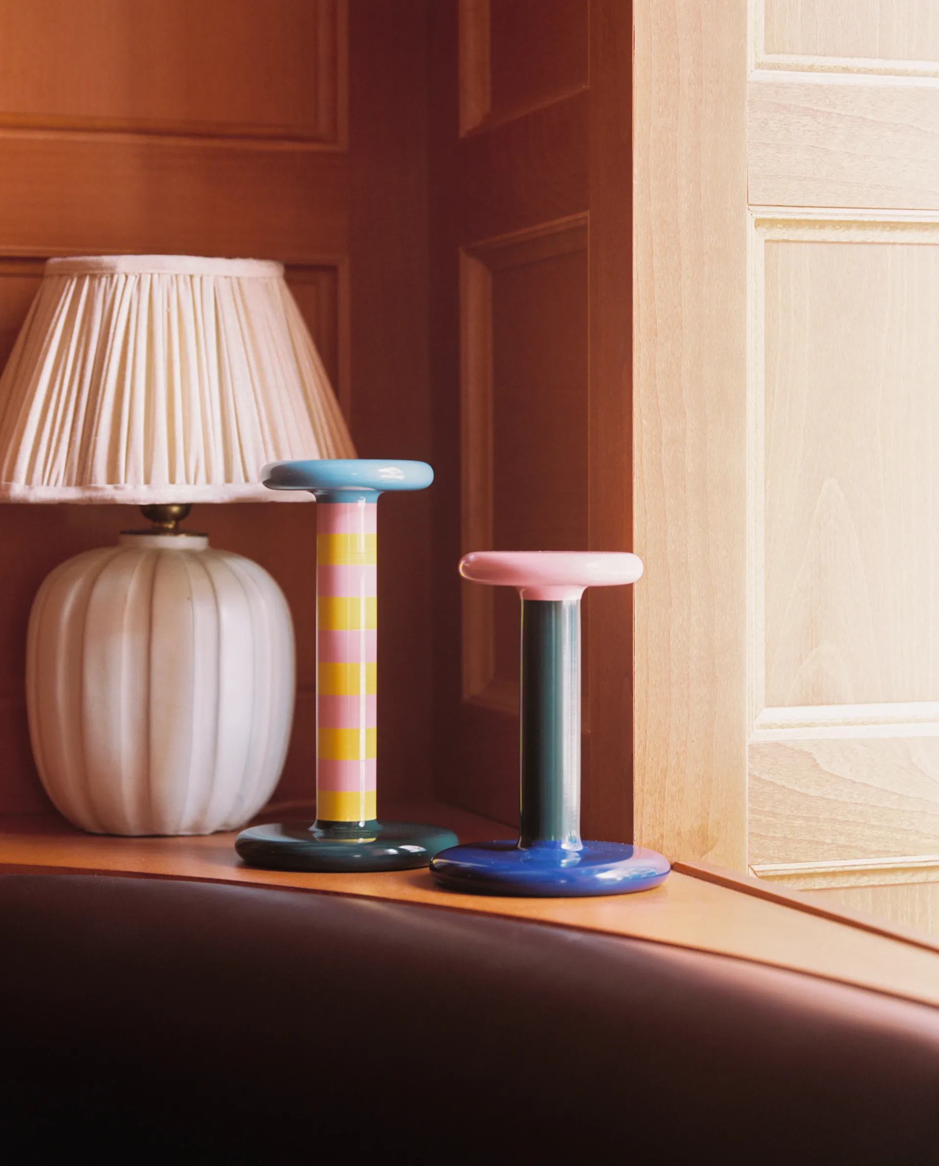 Candeliere Pesa Medium 18 cm, Pink-black green-night blue Hem