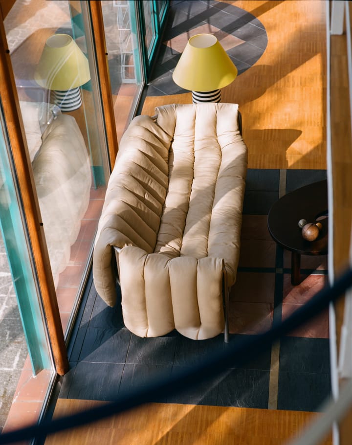 Divano a 2,5 posti Puffy 205 cm, Anthracite-acciaio inossidabile Hem