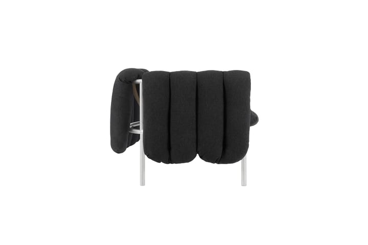 Divano a 2,5 posti Puffy 205 cm, Anthracite-acciaio inossidabile Hem