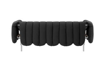 Divano a 2,5 posti Puffy 205 cm - Anthracite-acciaio inossidabile - Hem