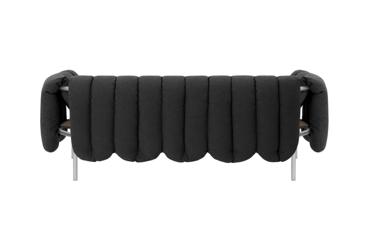 Divano a 2,5 posti Puffy 205 cm, Anthracite-acciaio inossidabile Hem
