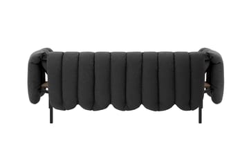 Divano a 2,5 posti Puffy 205 cm - Anthracite-black grey - Hem
