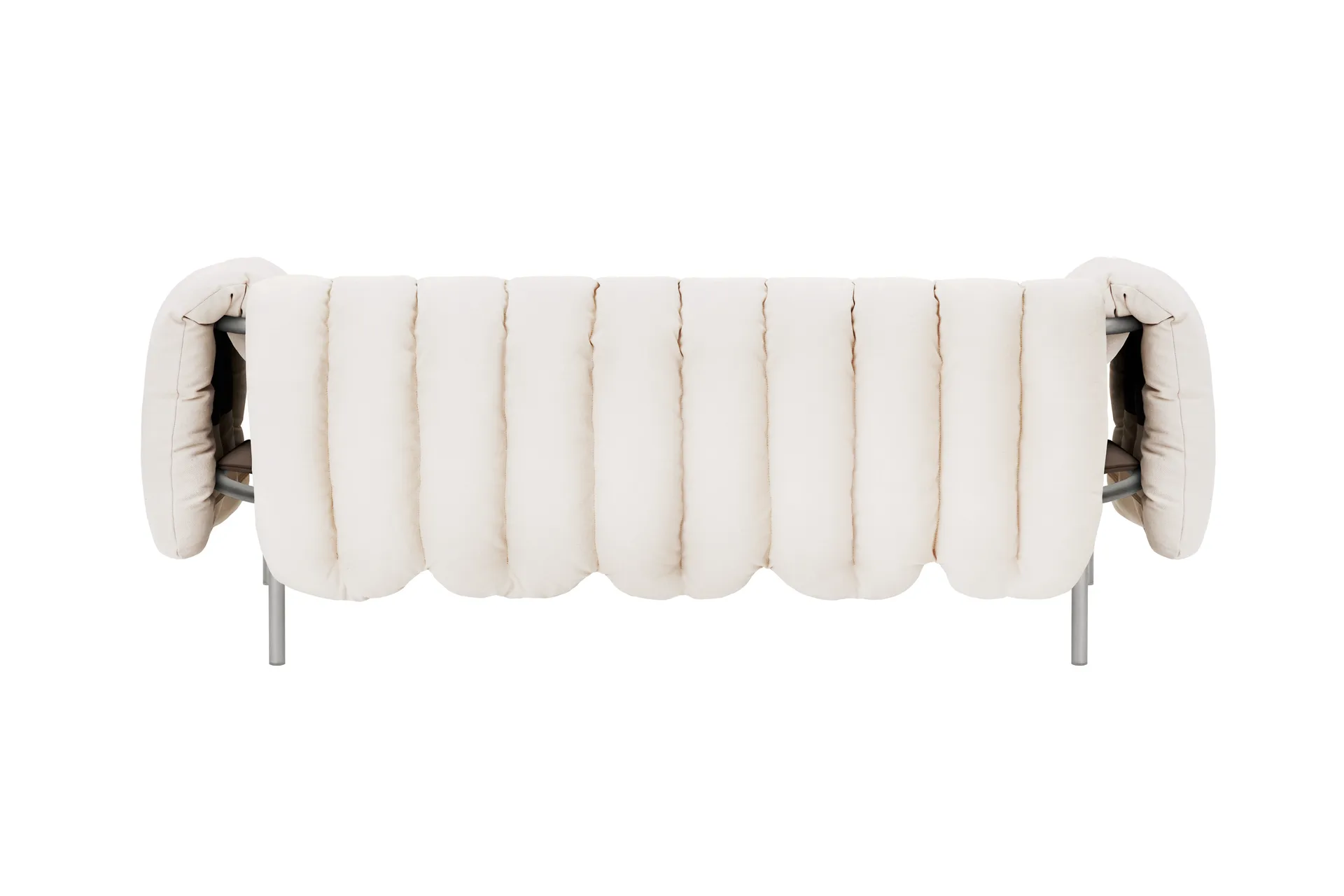 Divano a 2,5 posti Puffy 205 cm, Natural-acciaio inossidabile Hem