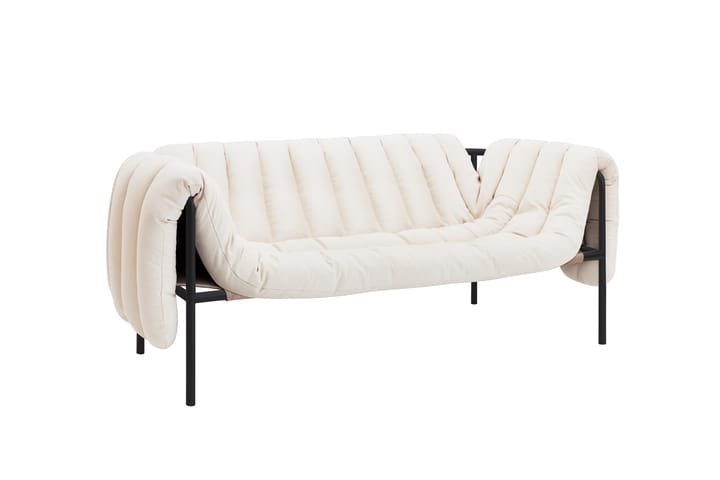 Divano a 2,5 posti Puffy 205 cm, Natural-black grey Hem