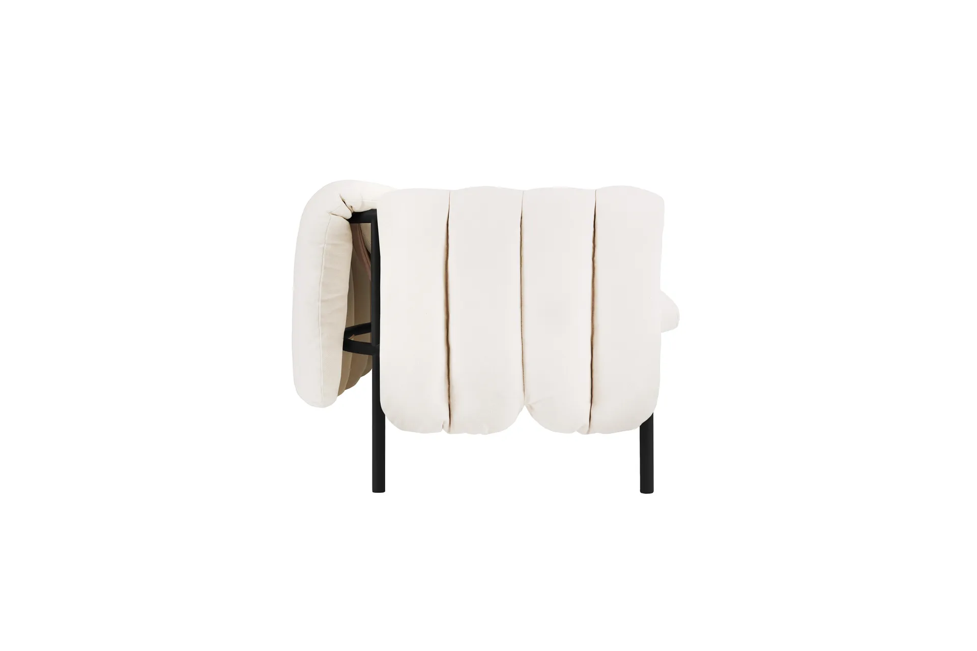 Divano a 2,5 posti Puffy 205 cm, Natural-black grey Hem