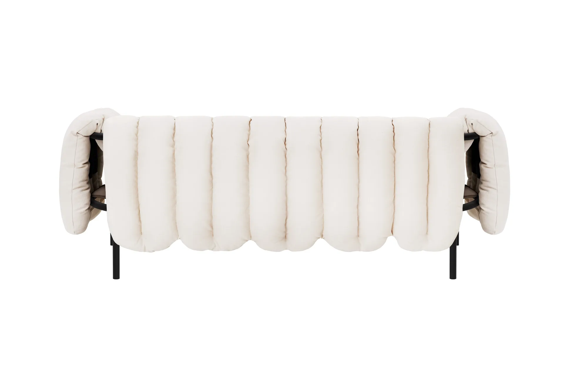 Divano a 2,5 posti Puffy 205 cm, Natural-black grey Hem