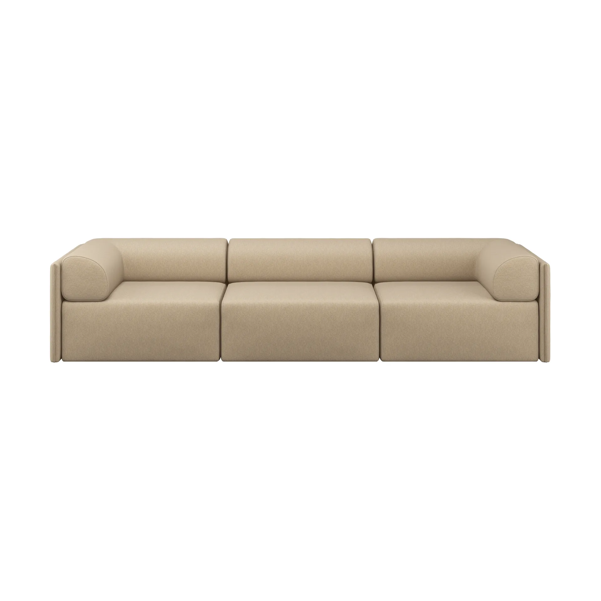 Divano a 3 posti Palo Block con braccioli Low 295 cm, Beige Hem