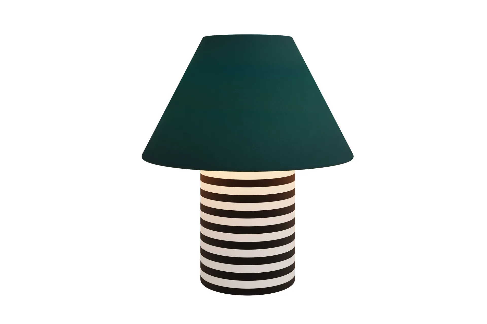 Lampada da tavolo Toto Large 64 cm, Pine-black & white stripes Hem