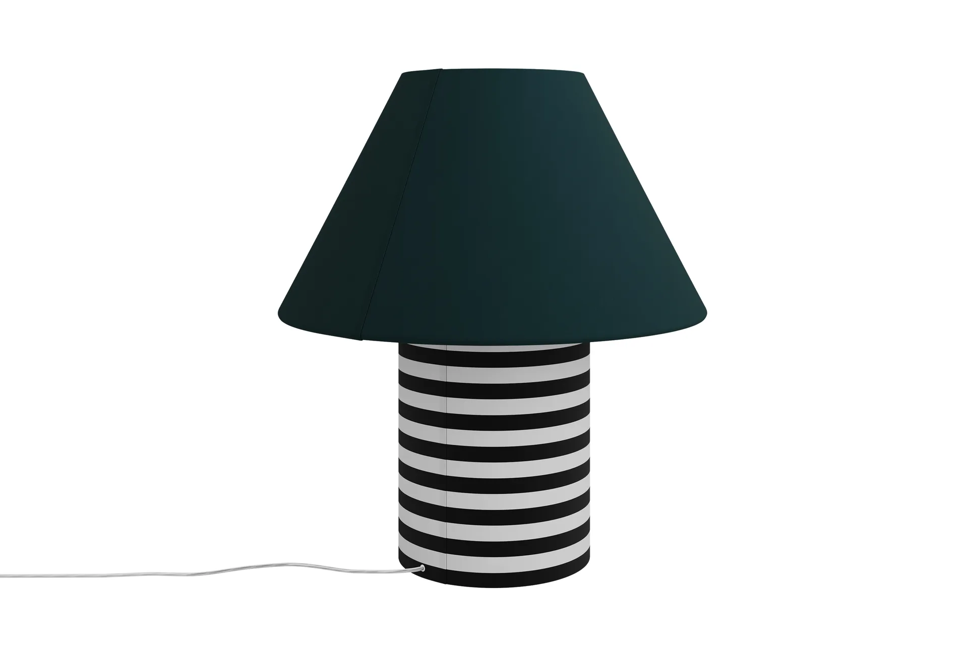 Lampada da tavolo Toto Large 64 cm, Pine-black & white stripes Hem