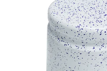 Last sgabello rotondo Ø32x44 cm - White-blue splatter - Hem