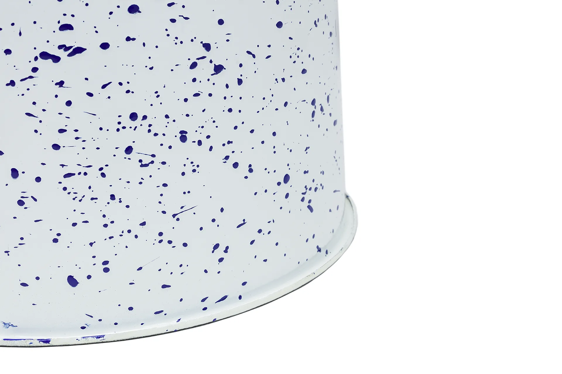 Last sgabello rotondo Ø32x44 cm, White-blue splatter Hem