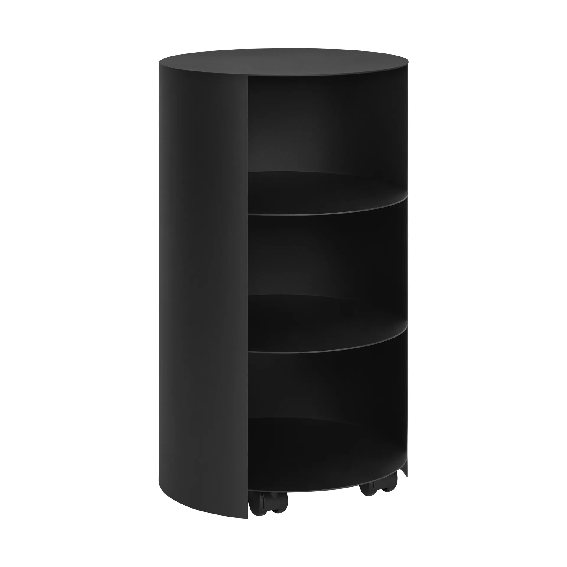 Piedistallo Hide Ø38x68 cm, Jet black textured Hem