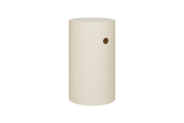 Piedistallo Hide Ø38x68 cm, Light ivory textured Hem