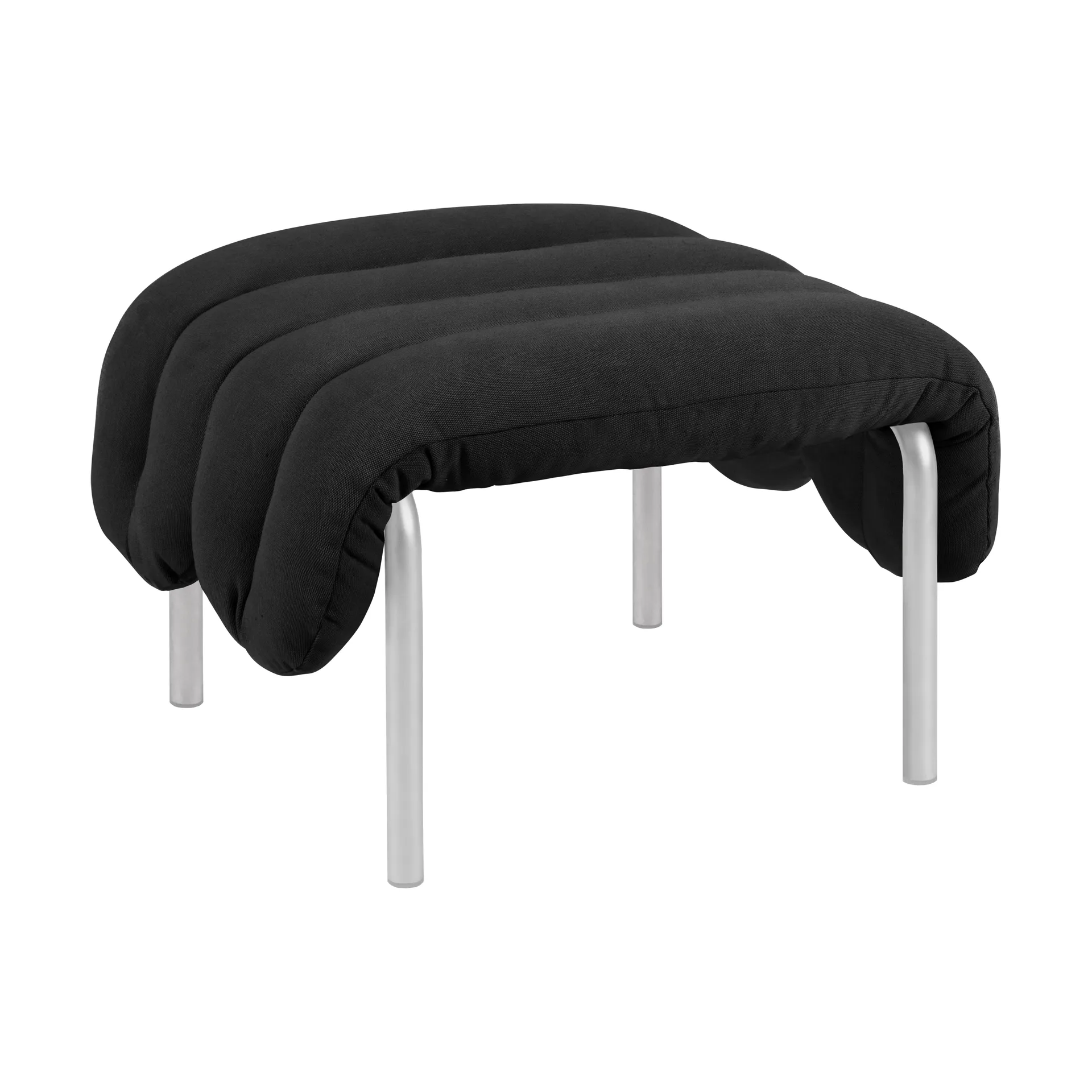 Poggiapiedi Puffy 58x67 cm, Anthracite-acciaio inossidabile Hem