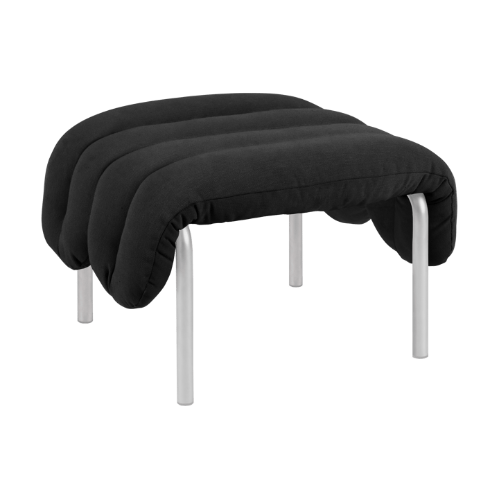 Poggiapiedi Puffy 58x67 cm - Anthracite-acciaio inossidabile - Hem