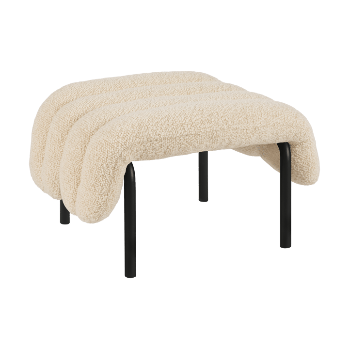Poggiapiedi Puffy 58x67 cm - Eggshell-black grey - Hem