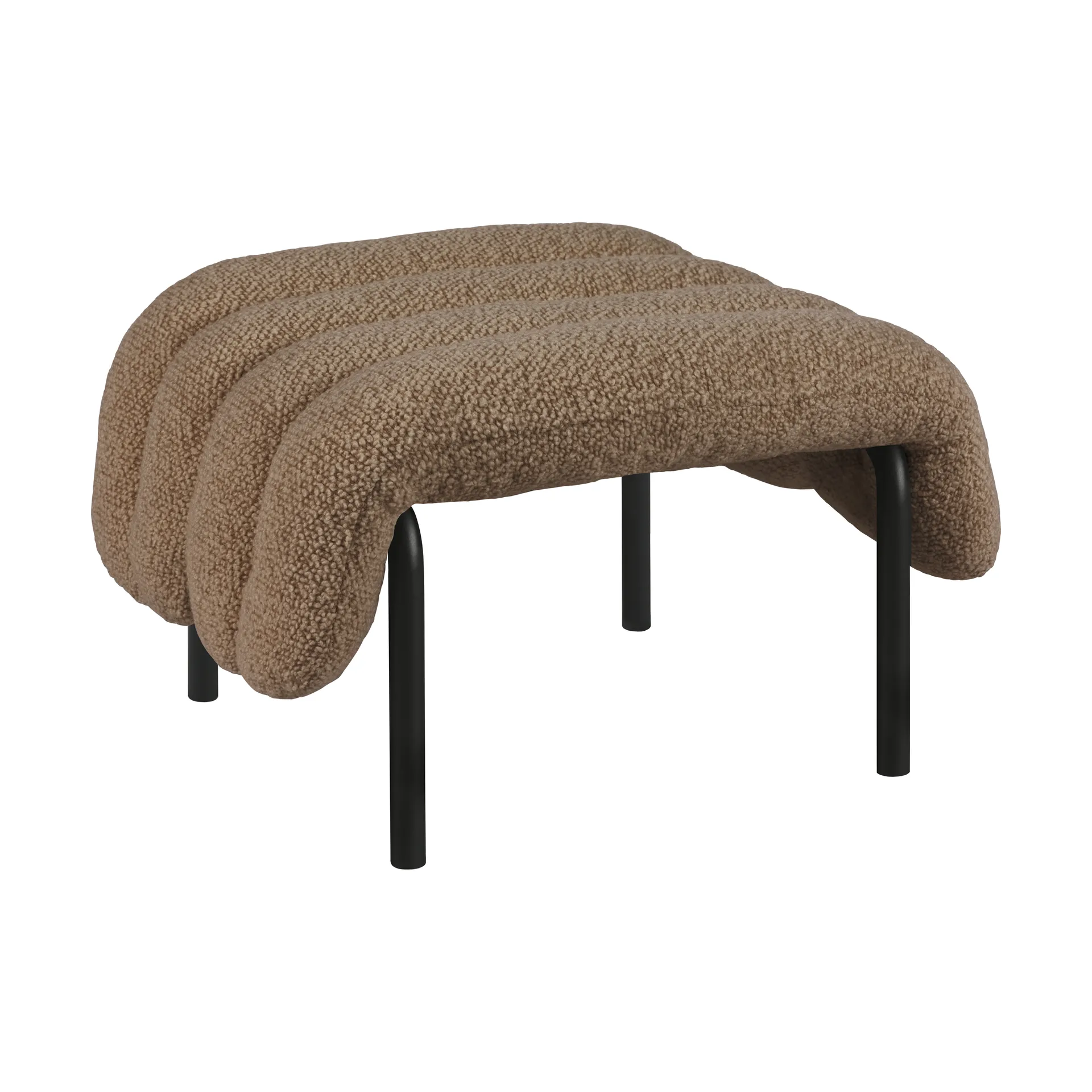 Poggiapiedi Puffy 58x67 cm, Sawdust-black grey Hem