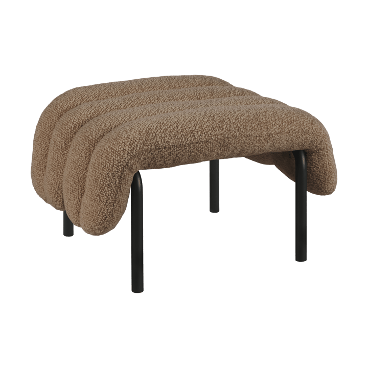 Poggiapiedi Puffy 58x67 cm - Sawdust-black grey - Hem
