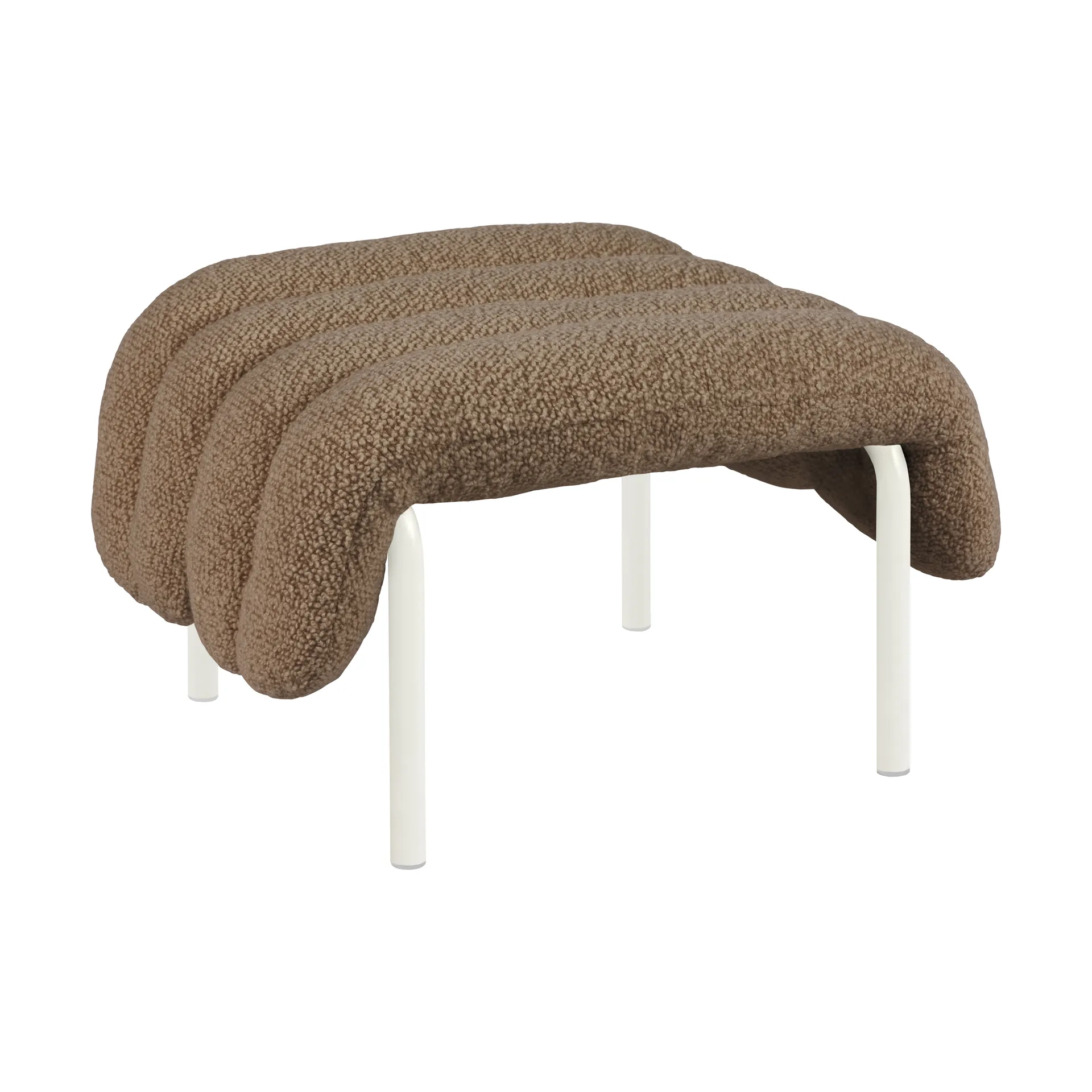 Poggiapiedi Puffy 58x67 cm, Sawdust-cream Hem