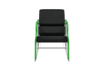 Poltrona lounge Experiment 501 - Green-black leather - Hem