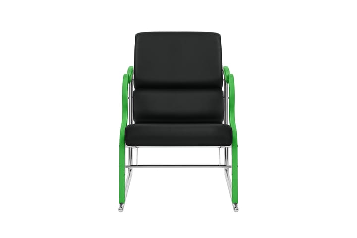Poltrona lounge Experiment 501, Green-black leather Hem