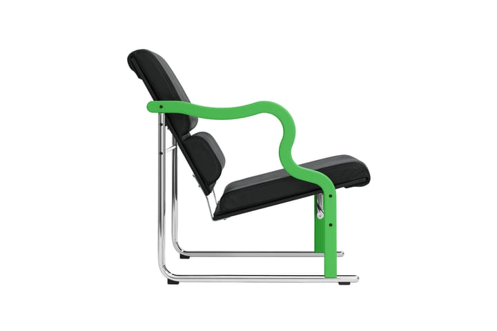 Poltrona lounge Experiment 501, Green-black leather Hem
