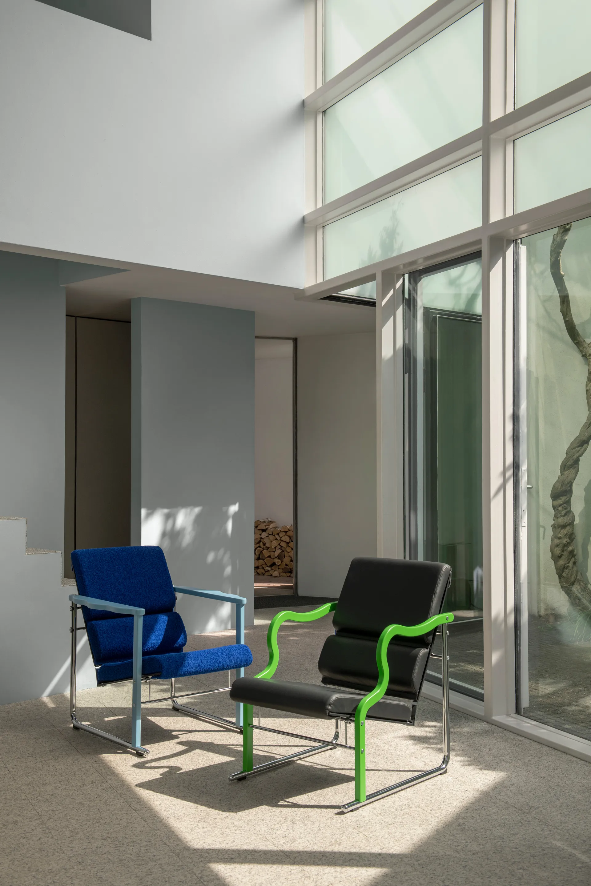 Poltrona lounge Experiment 501, Green-black Hem