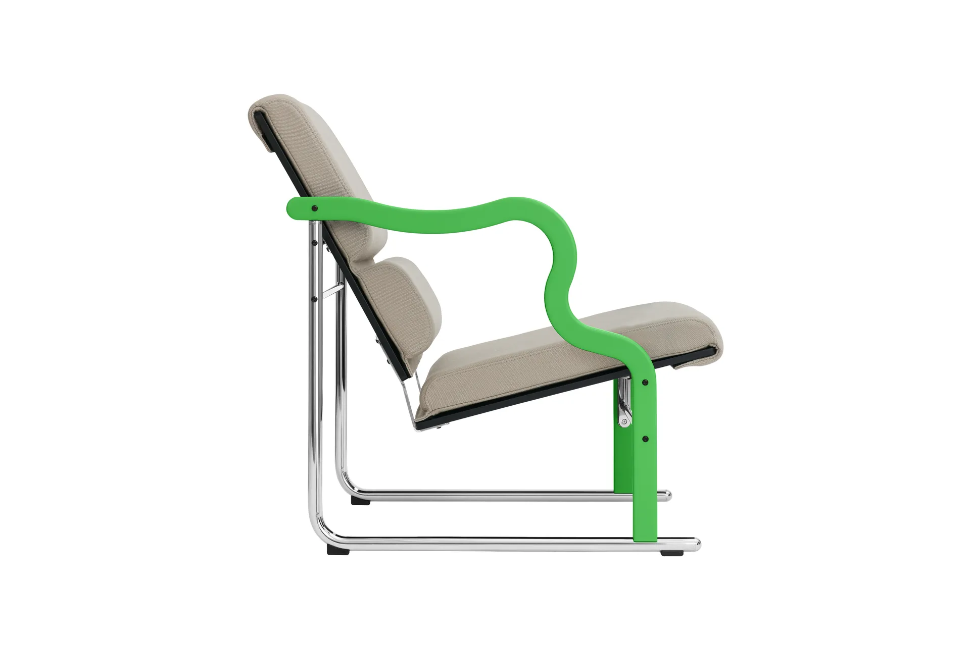 Poltrona lounge Experiment 501, Green-light beige Hem