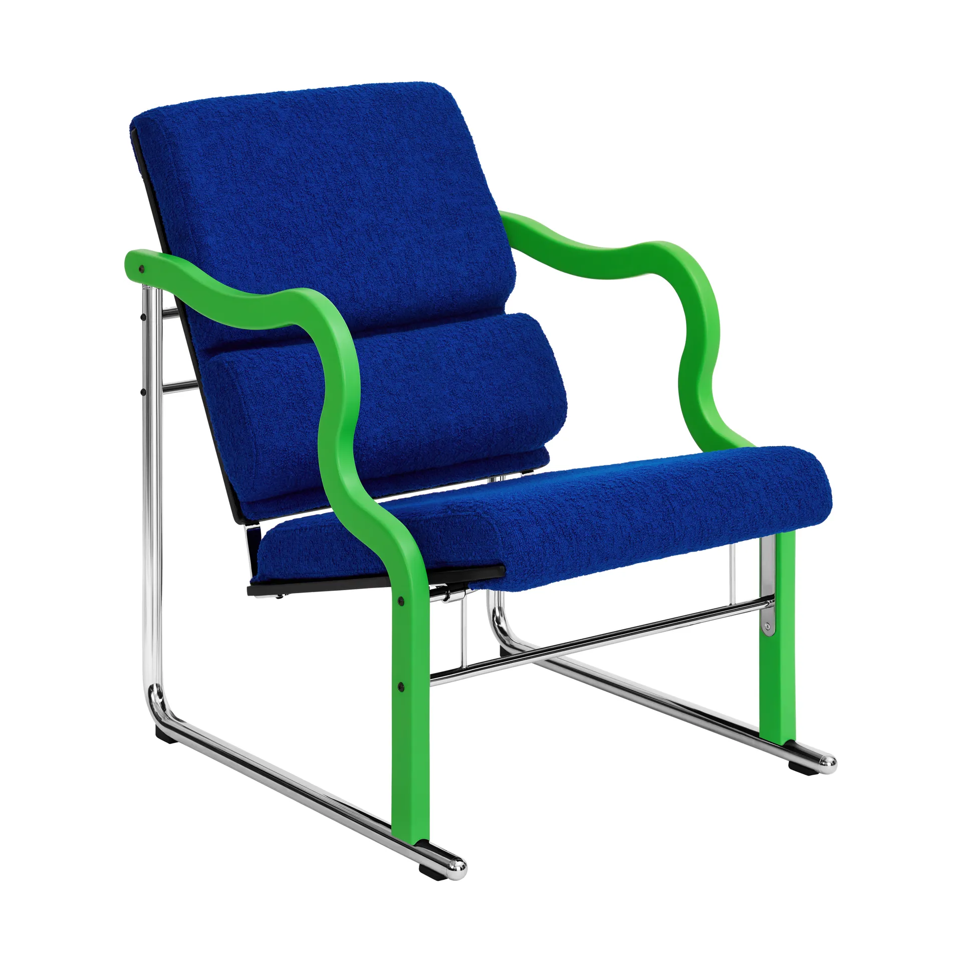 Poltrona lounge Experiment 501, Green-ultramarine Hem