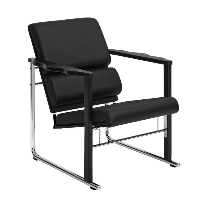 Poltrona lounge Experiment 502 - Black-black leather - Hem
